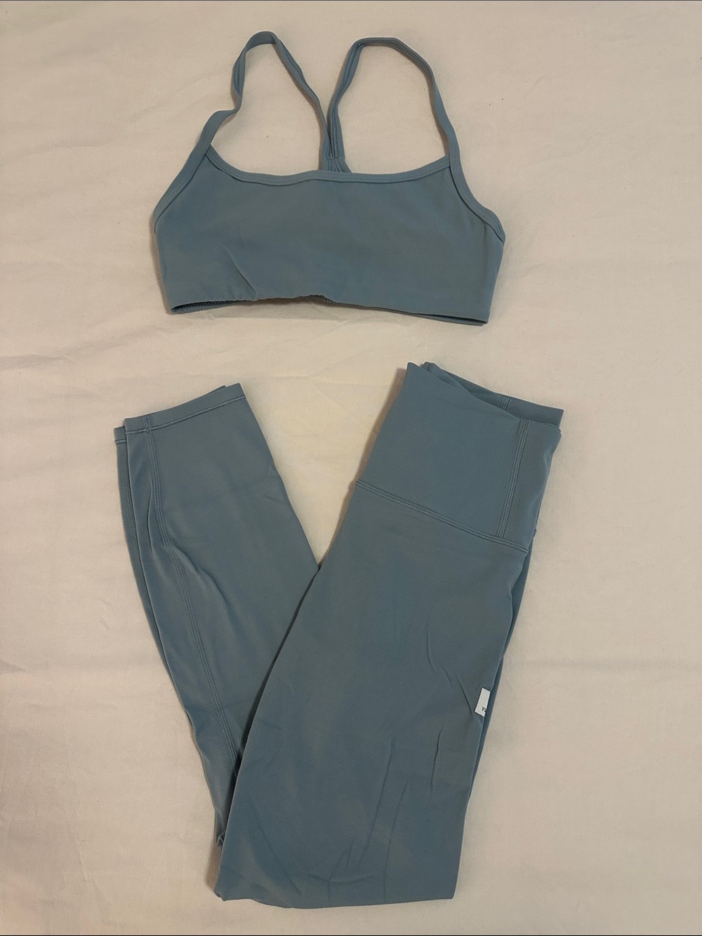Vuori Dusty Blue Active Set - Sports Bra and Leggings